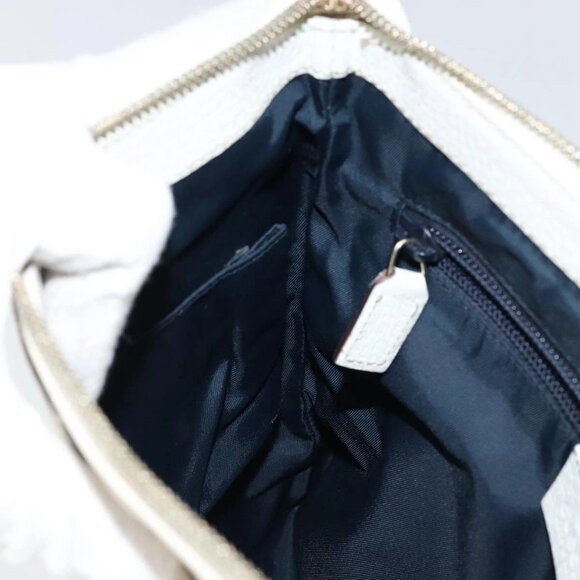 GUCCI GG Canvas Sherry Line Shoulder Bag PVC White Red Navy 153244 Auth ep11420 - Picture 12 of 16